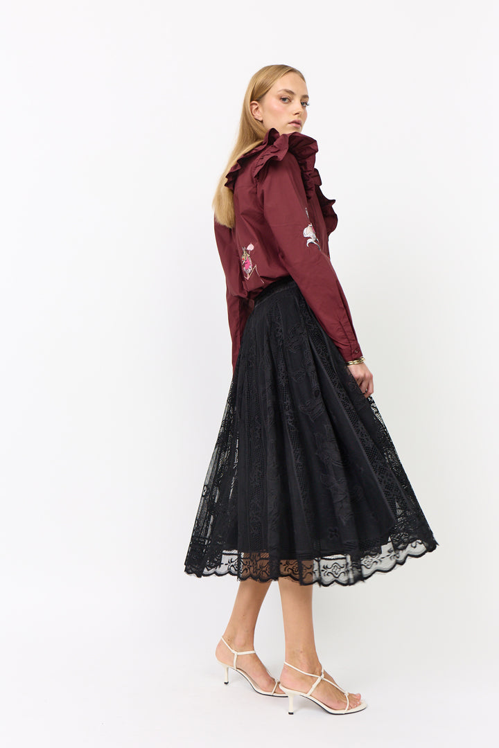 HUNKØN Stine Skirt Nederdele Black