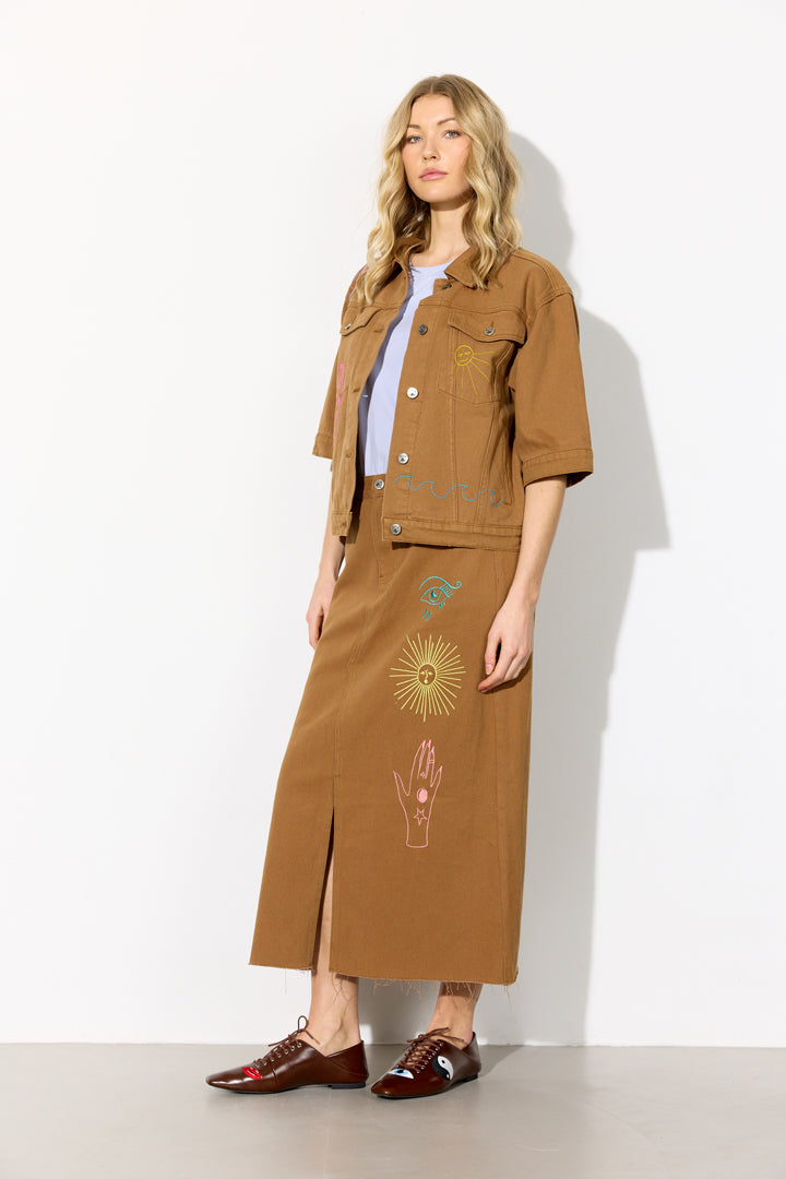 HUNKØN Suki Skirt Nederdele Caramel