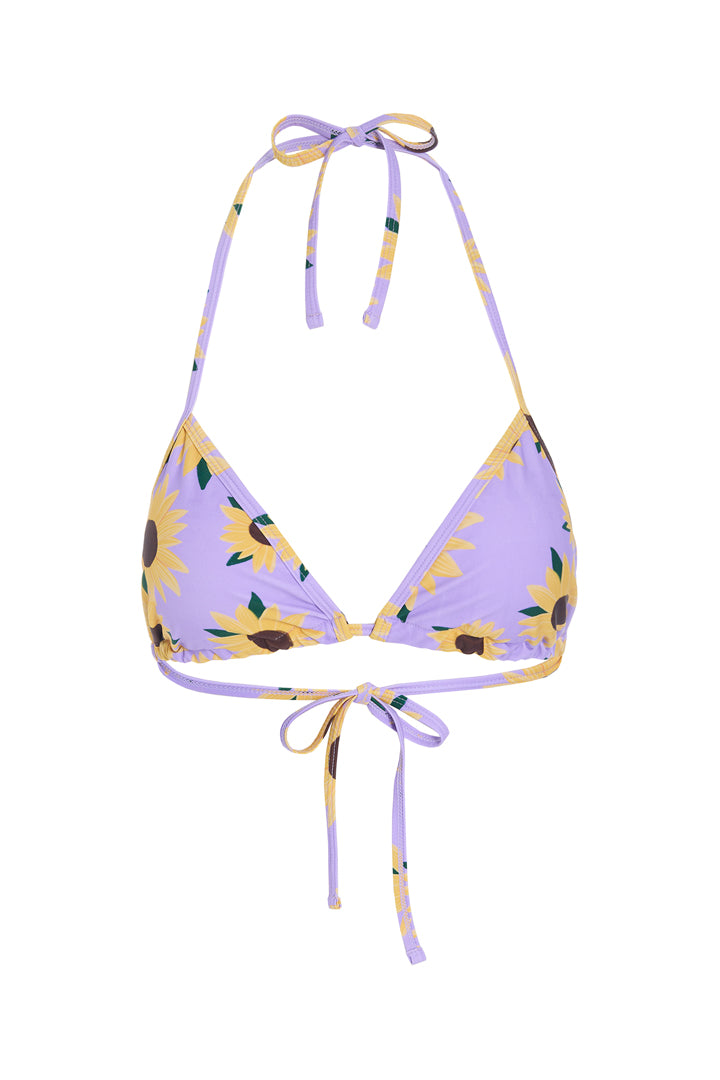 HUNKØN Sunny Bikini Top Swimwear Sunflower Art Print