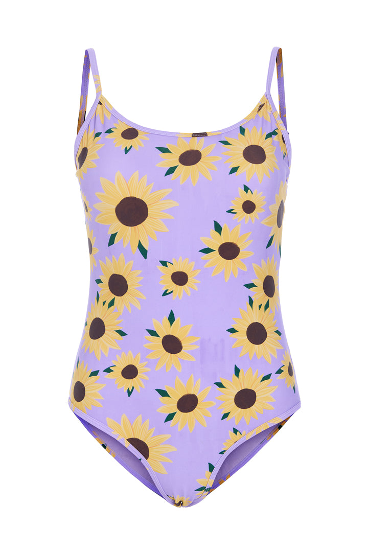 HUNKØN Sunny Swimsuit Swimwear Sunflower Art Print