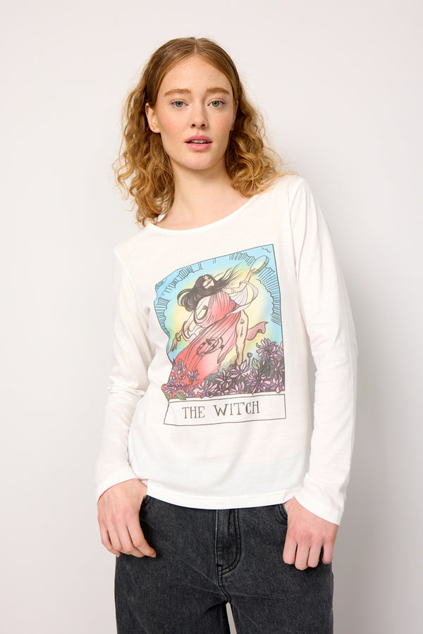 HUNKØN The Witch Long Sleeve Bluser White