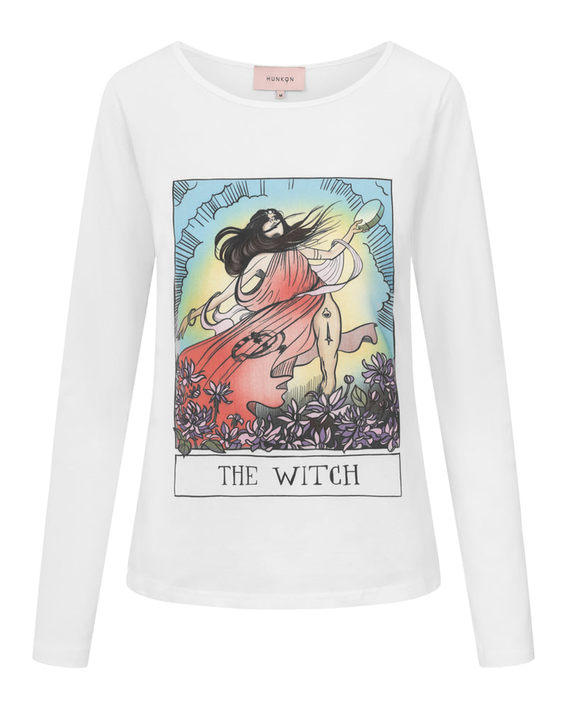 HUNKØN The Witch Long Sleeve Bluser White