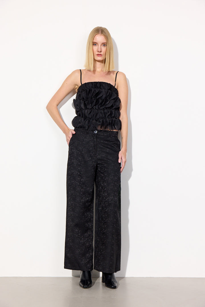 HUNKØN Thora Trousers Bukser Black