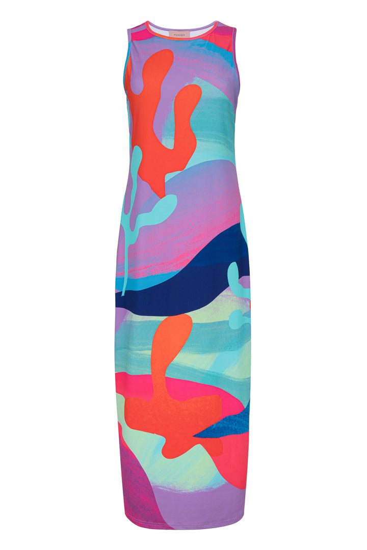 HUNKØN Toni Dress Kjoler Under the Sea Art Print