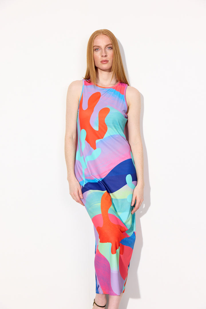 HUNKØN Toni Dress Kjoler Under the Sea Art Print