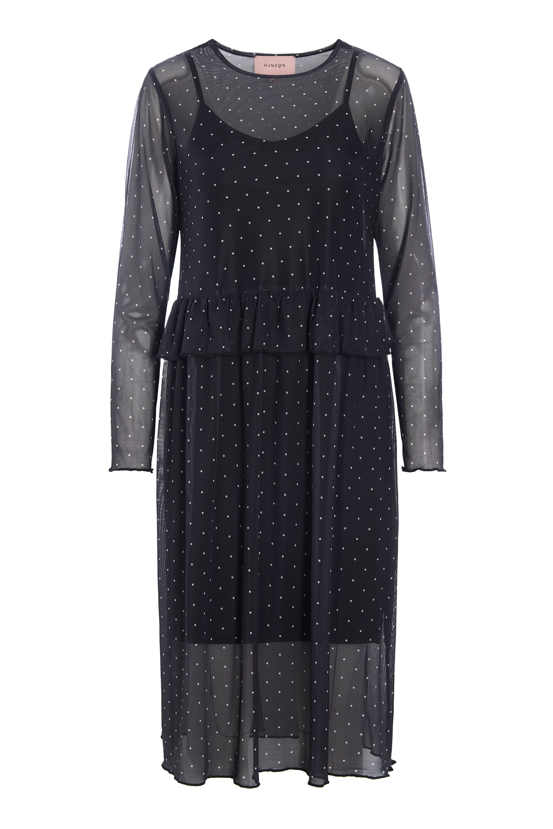 HUNKØN Tova Mesh Dress Kjoler Black
