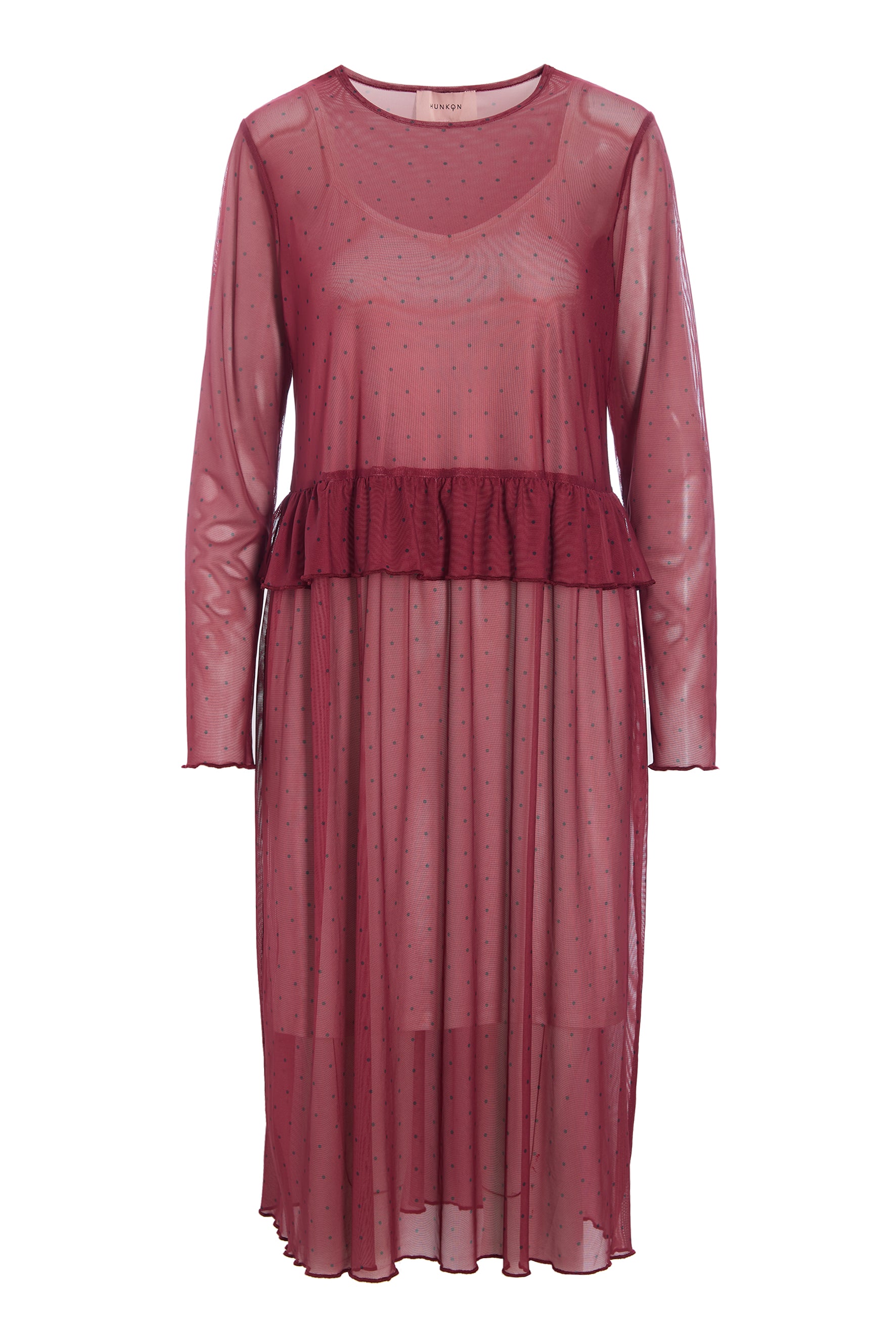 HUNKØN Tova Mesh Dress Kjoler Zinfandel