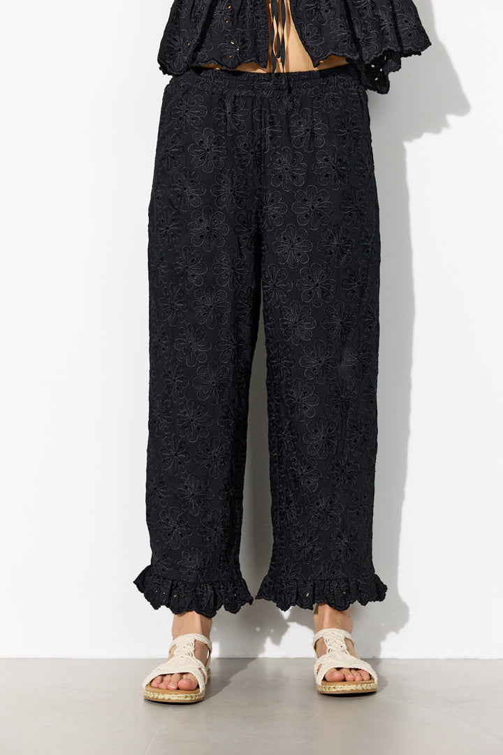 HUNKØN Vanya Trousers Bukser Black