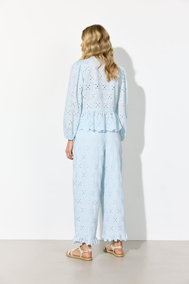 HUNKØN Vanya Trousers Bukser Light Blue