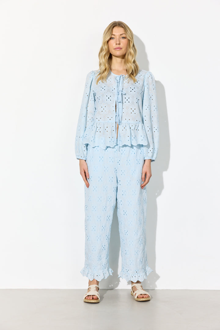 HUNKØN Vanya Trousers Bukser Light Blue