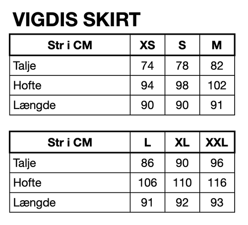 HUNKØN Vigdis Skirt Nederdele Light Denim