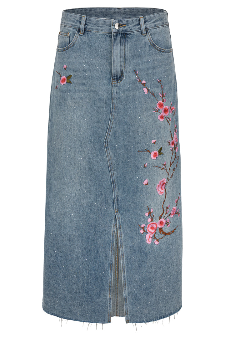 HUNKØN Vigdis Skirt Nederdele Light Denim