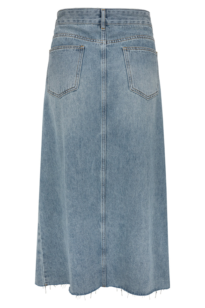 HUNKØN Vigdis Skirt Nederdele Light Denim