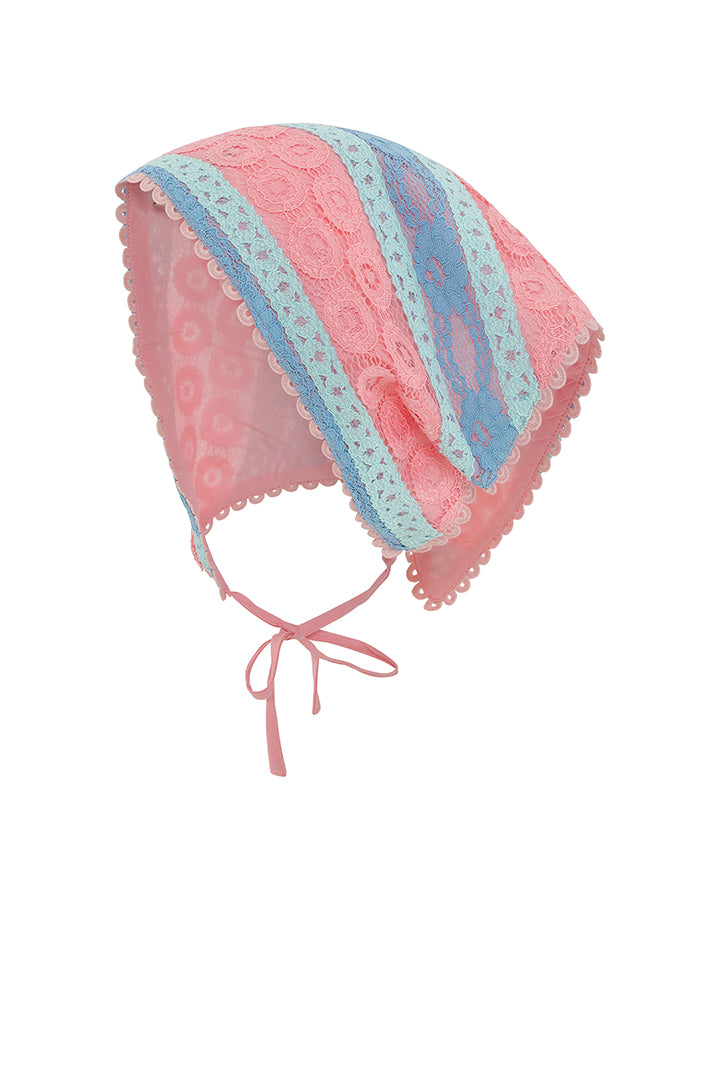 HUNKØN Yvonne Head Scarf Accessories Pink and Blue