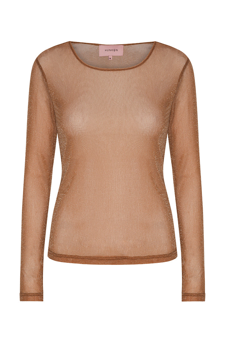 HUNKØN Zion Blouse Bluser Brown