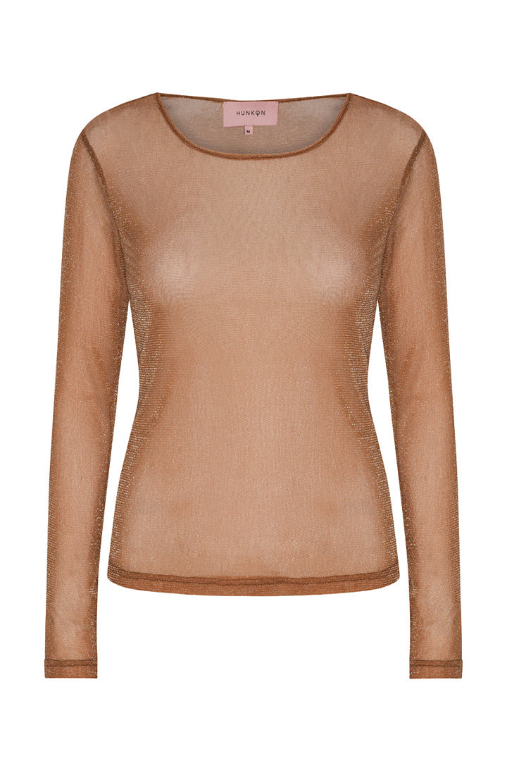 HUNKØN Zion Blouse Bluser Brown