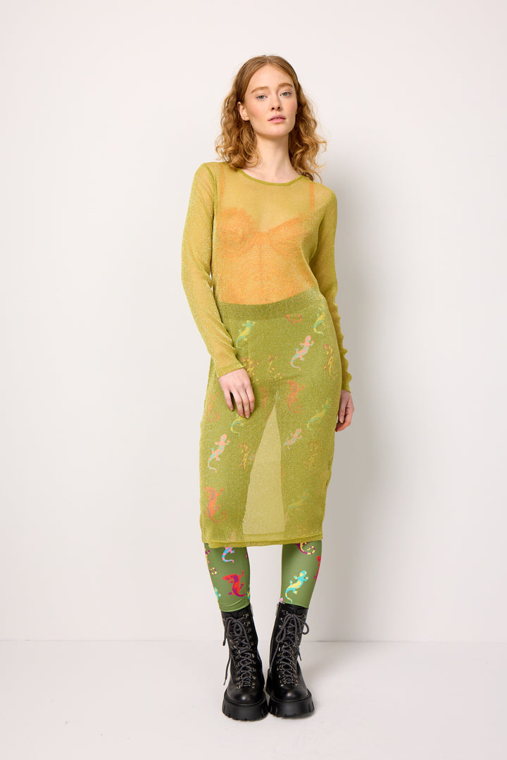 HUNKØN Zion Dress Kjoler Golden lime