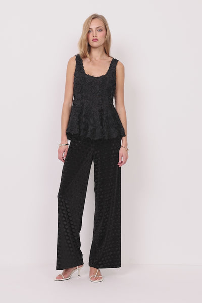HUNKØN Dottie Trousers Bukser Black w/dots