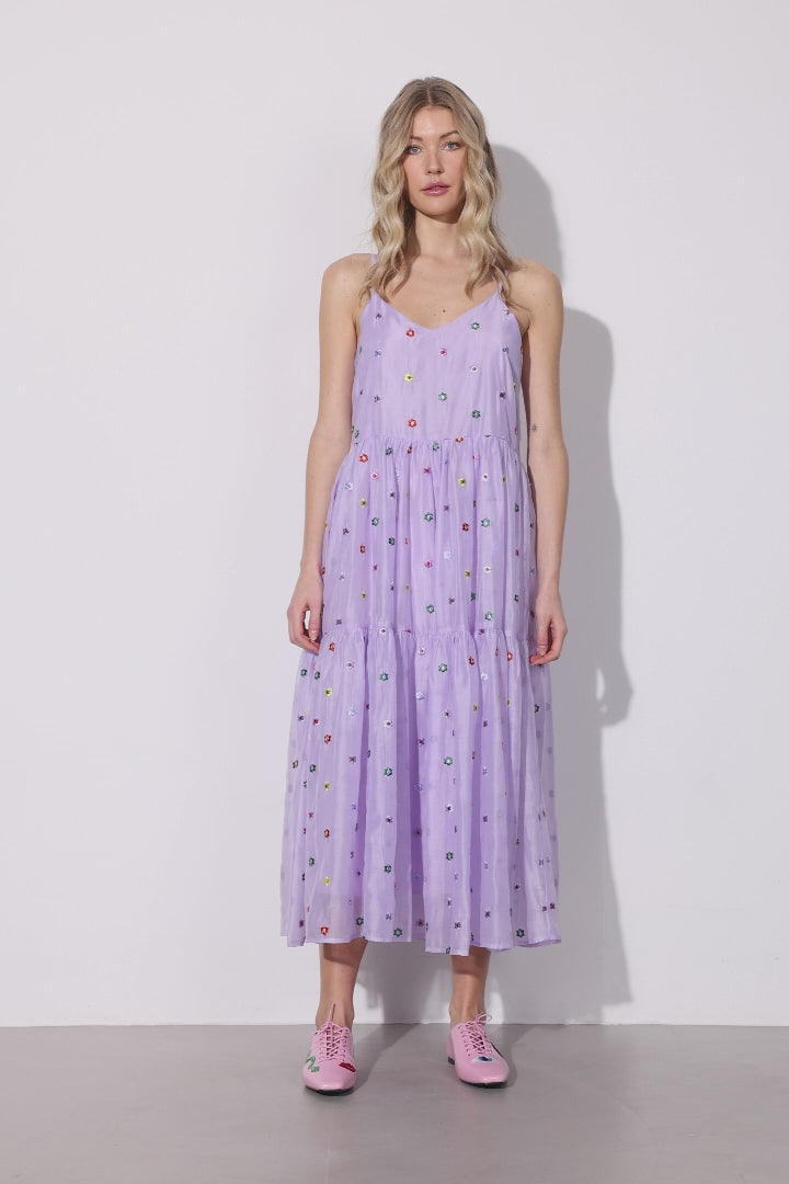 HUNKØN Lucia Strap Dress Kjoler Lavender