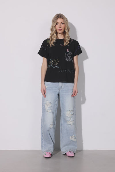 HUNKØN Jody Ripped Jeans Bukser Light Denim