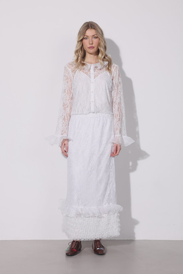 HUNKØN Rosanne skirt Nederdele White