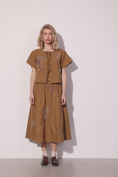 HUNKØN Nima Skirt Nederdele Caramel