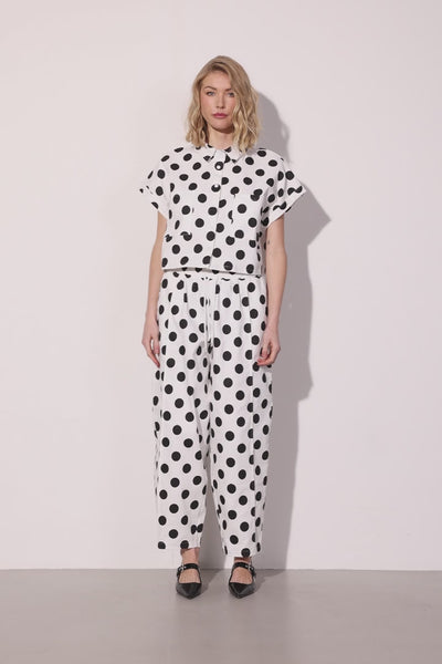 HUNKØN Divina Trousers Bukser White w/ dots