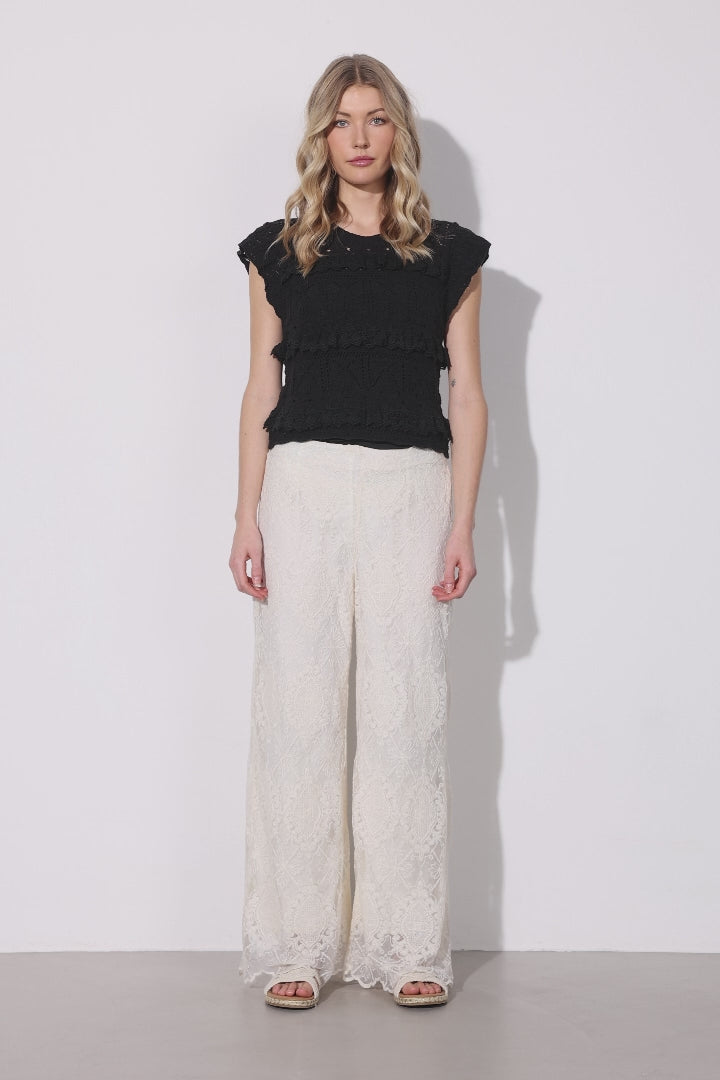 HUNKØN Sienna Knit Top Toppe Black