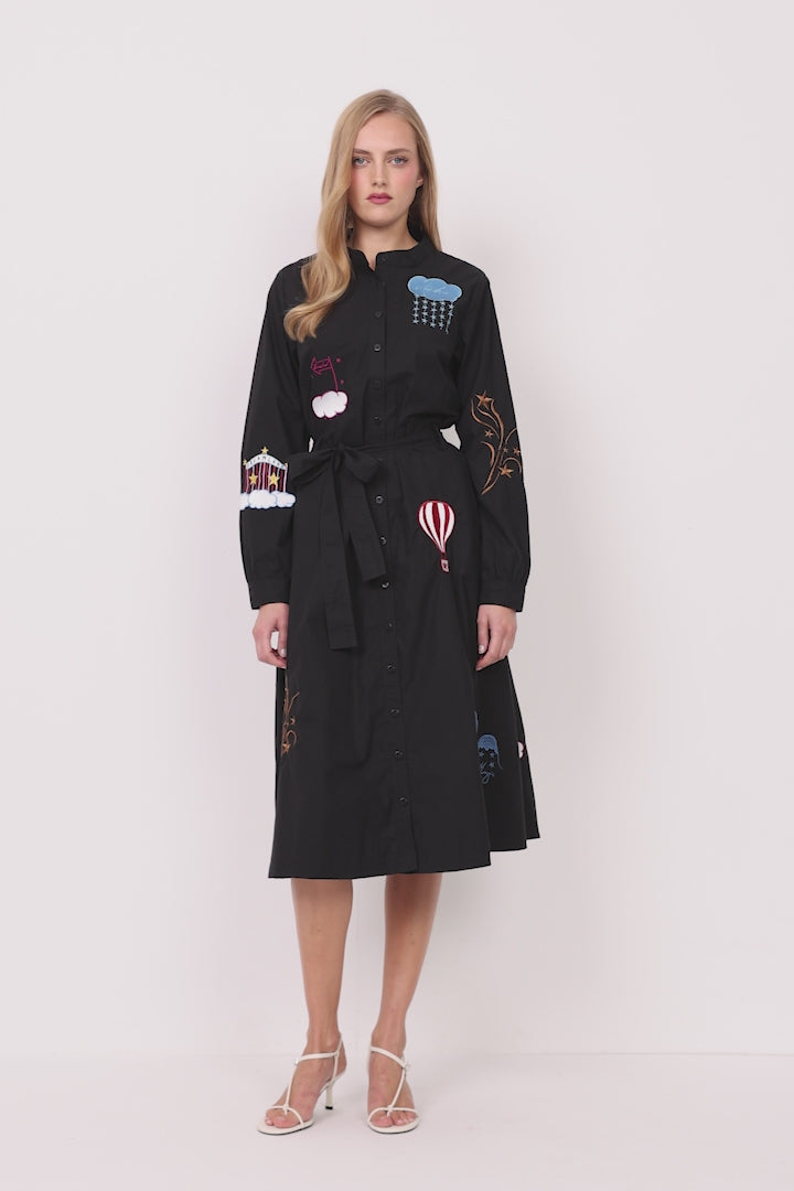 HUNKØN Nicole Dress Kjoler Black