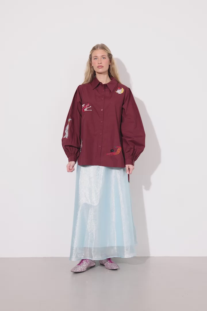 HUNKØN Sasha Shirt Skjorter Oxblood