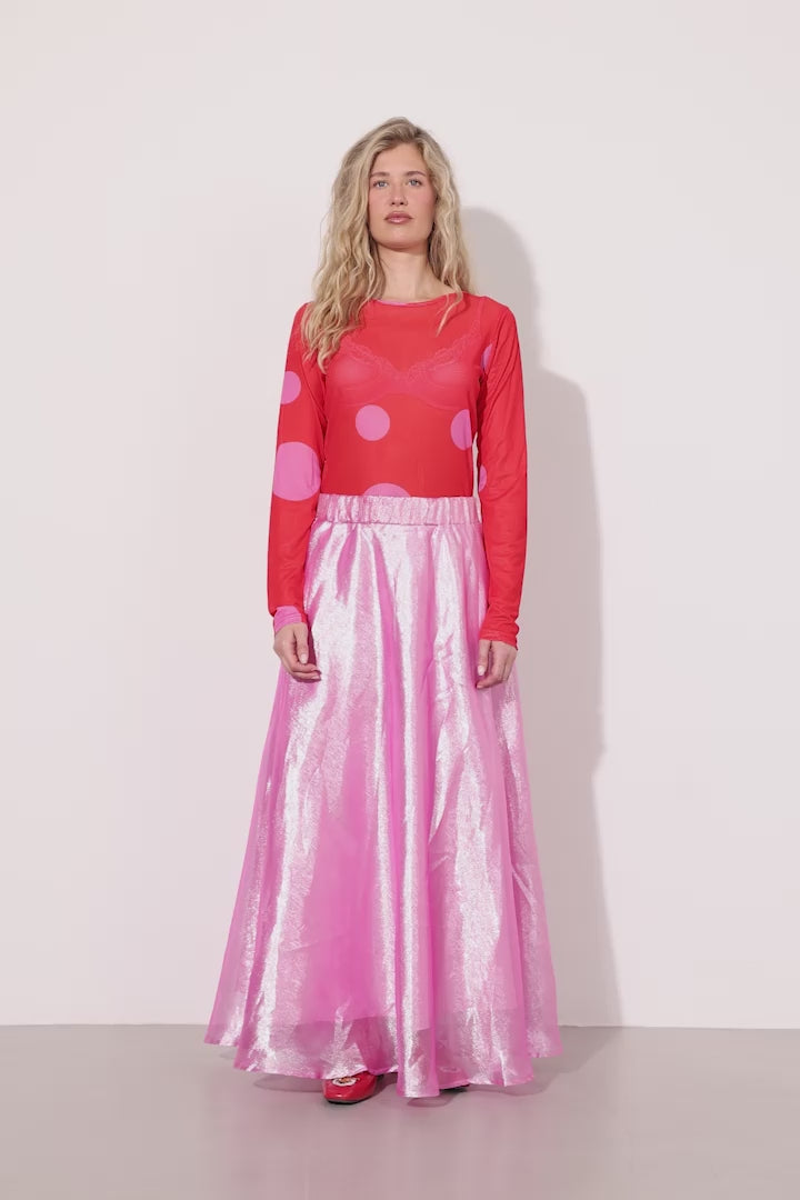 HUNKØN Zinnia Long Skirt Nederdele Hot Pink