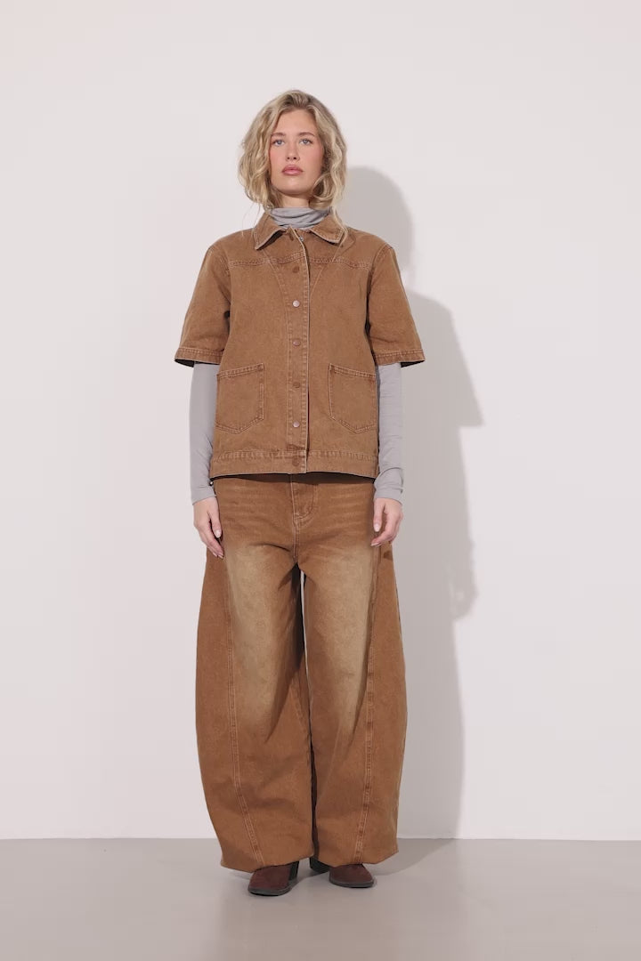 HUNKØN Renata Shirt Skjorter Brown