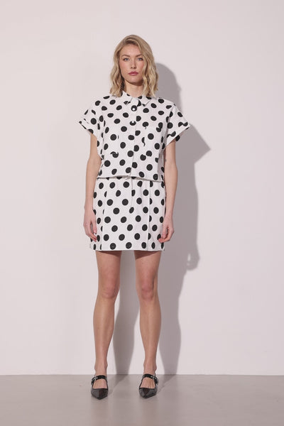 HUNKØN Divina Skirt Nederdele White w/ dots