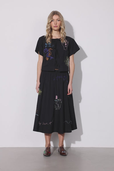 HUNKØN Nima Skirt Nederdele Black
