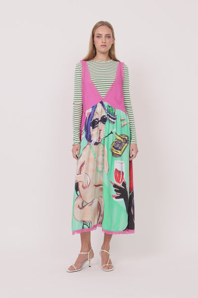 HUNKØN Thit Dress Kjoler Cocktails with Cats Art Print