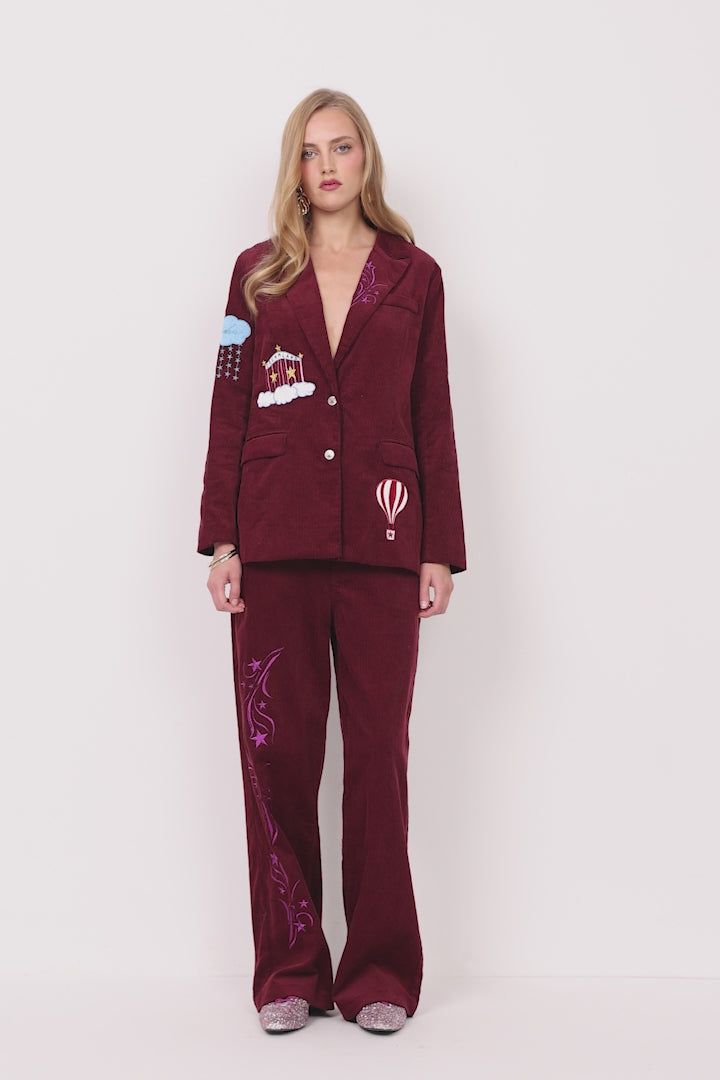 HUNKØN Nadine Blazer Jakker Burgundy