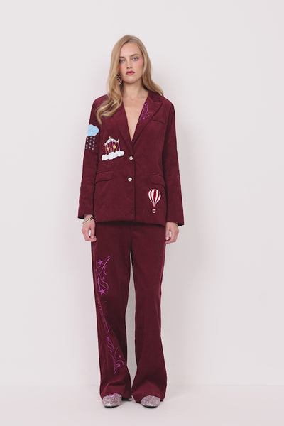 HUNKØN Nadine Blazer Jakker Burgundy