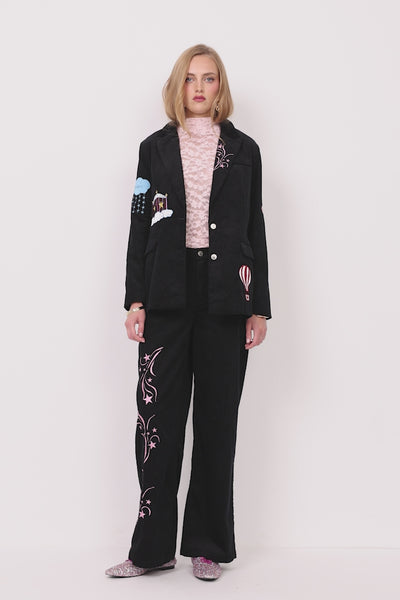 HUNKØN Nadine Trousers Bukser Black