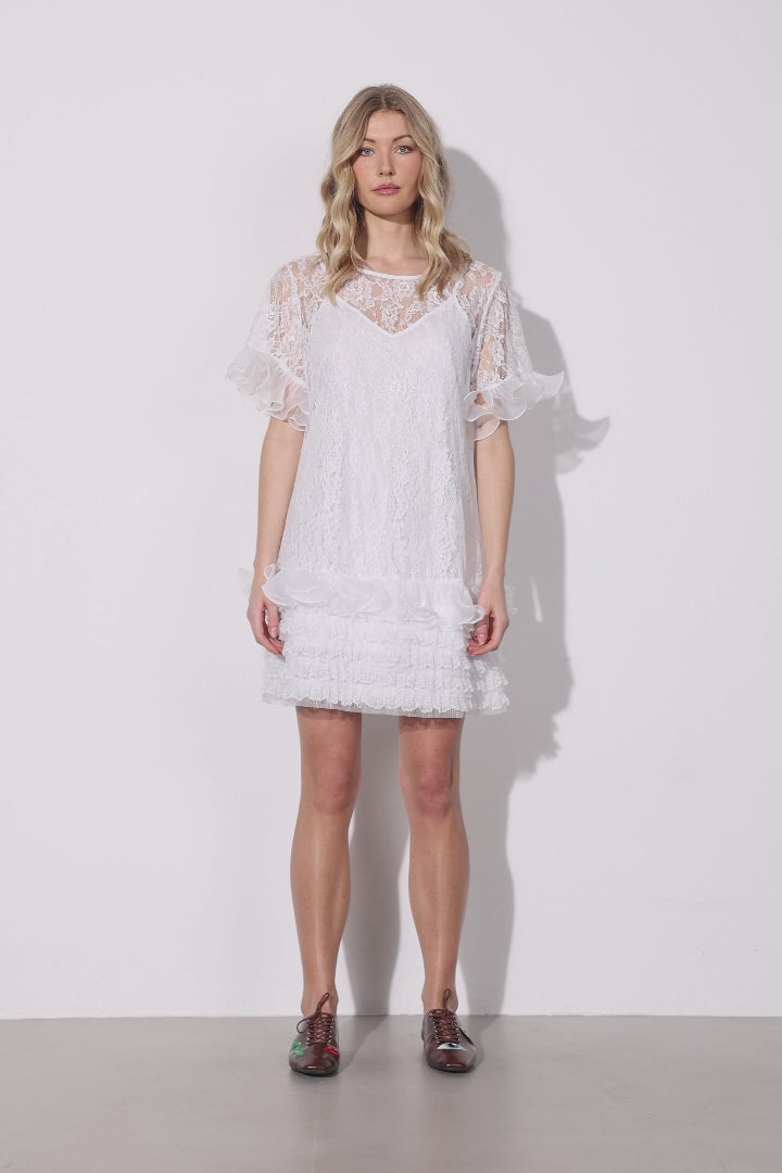 HUNKØN Rosanne Dress Kjoler White