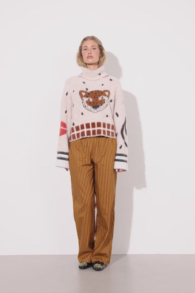 HUNKØN Kitti Knit Blouse Bluser Soft Leo