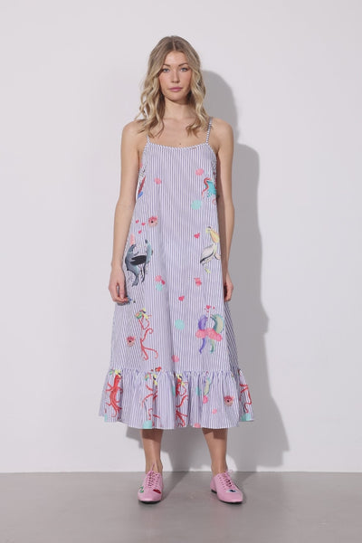 HUNKØN Nessie Dress Kjoler Blue Ocean Art Print