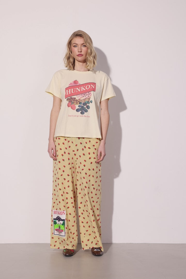 HUNKØN Ruth Trousers Bukser Yellow
