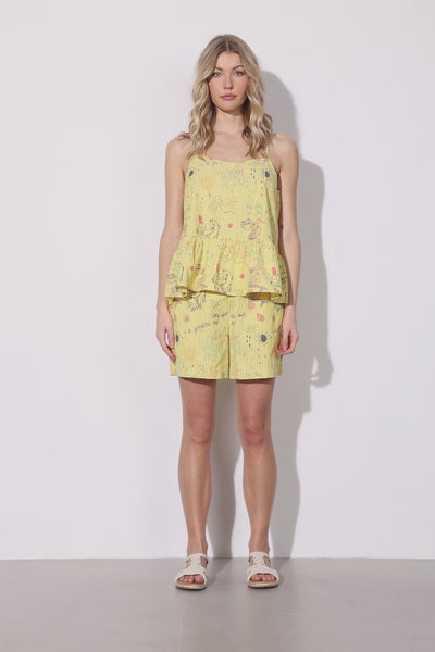 HUNKØN Zoe Top Toppe Yellow Sea Creatures Art Print