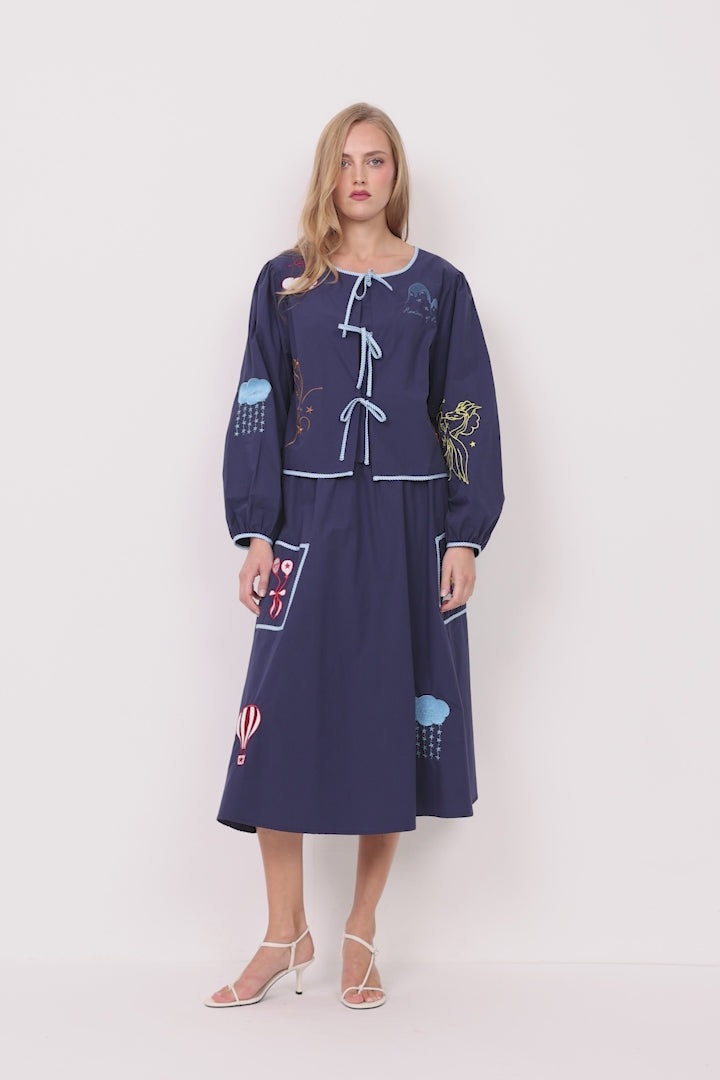 HUNKØN Nicole Shirt Skjorter Navy