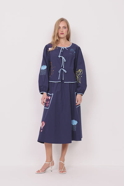 HUNKØN Nicole Shirt Skjorter Navy