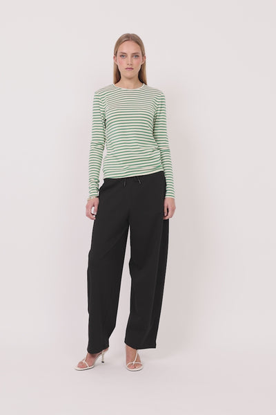HUNKØN Halima Blouse Bluser Green Striped