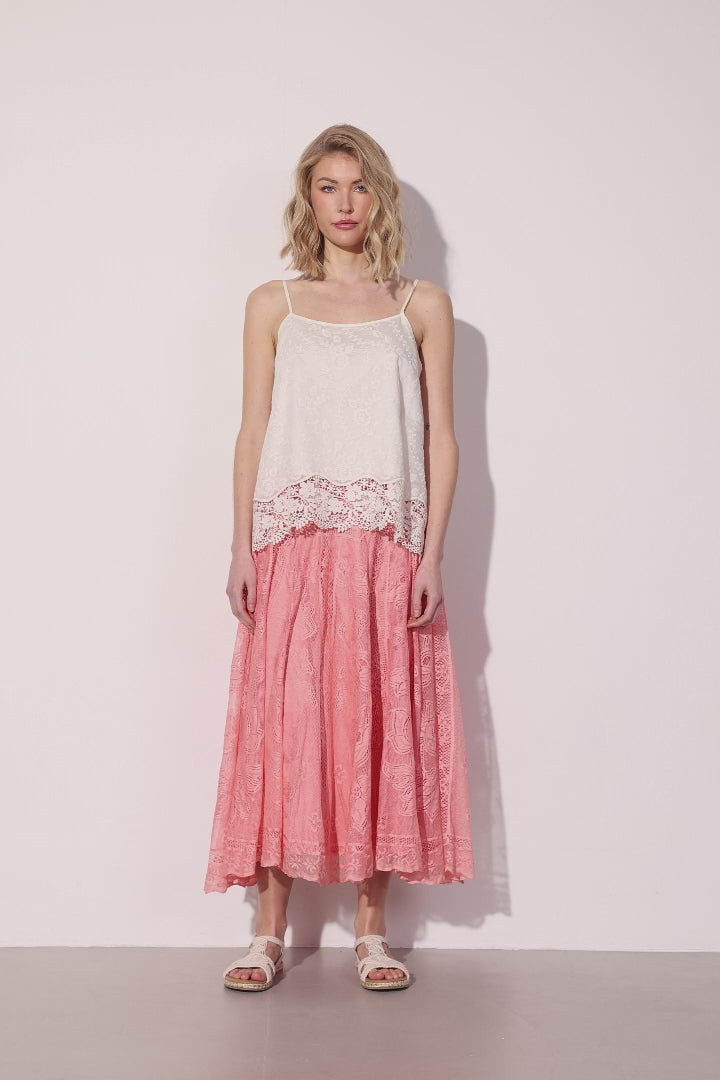 HUNKØN Patty Lace Top Toppe Cream