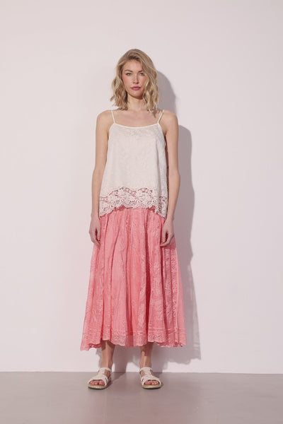 HUNKØN Patty Lace Top Toppe Cream
