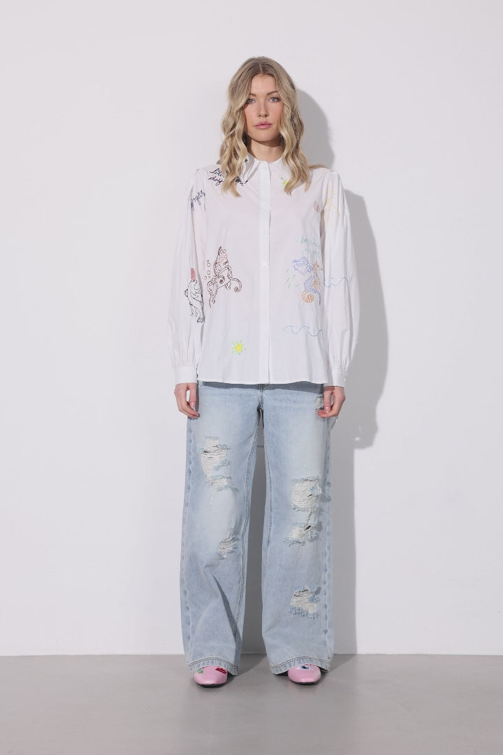 HUNKØN Sasha Shirt Skjorter White