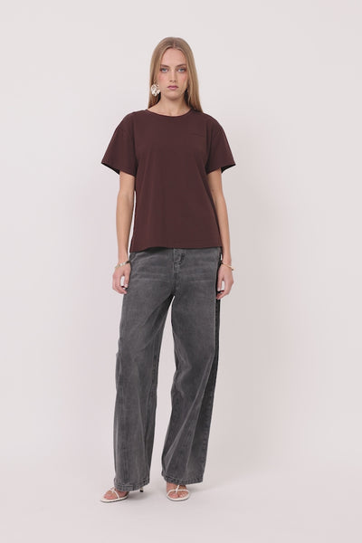 HUNKØN Renata Barrel Jeans Bukser Black